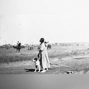 4x6 Indigenous Woman with Baby & Dog 1930s Photo Print